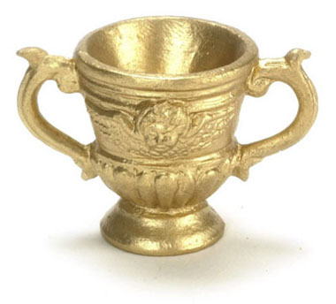 Dollhouse Miniature Roma  Urn Gold 1Pc